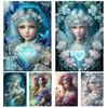 5DDIY Diamond Painting Full Set Cartoon Girl Full Circle Square Art Mosaic Embroidery Flower Fairy Picture Room Decoration