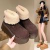 Snow Boots Women's Winter New Small Thickened Muffin Bottom Velvet Thick Sole Fashionable Versatile Warm Cotton Shoes