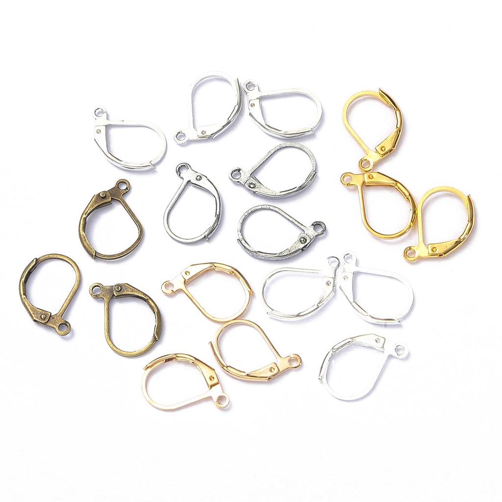 10pcs/Bag Copper Hypoallergenic Rose Gold French Earring Hooks Wire Ear Clasps Settings Base for DIY Jewelry Making