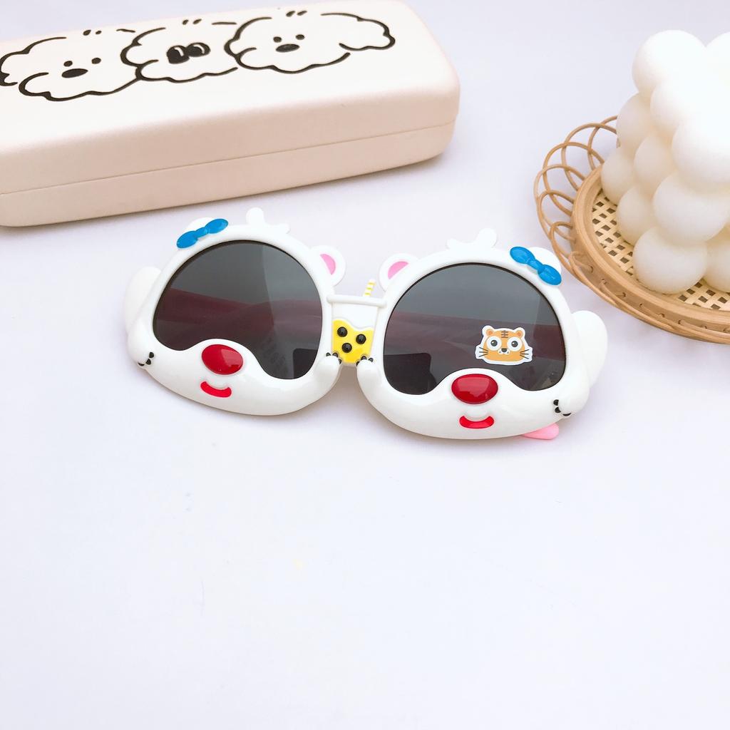 Мягкие силиконовые детские солнцезащитные очки с изображением медведя из мультфильма Детские поляризованные солнцезащитные очки Защита от солнца Защита глаз Очки для девочек