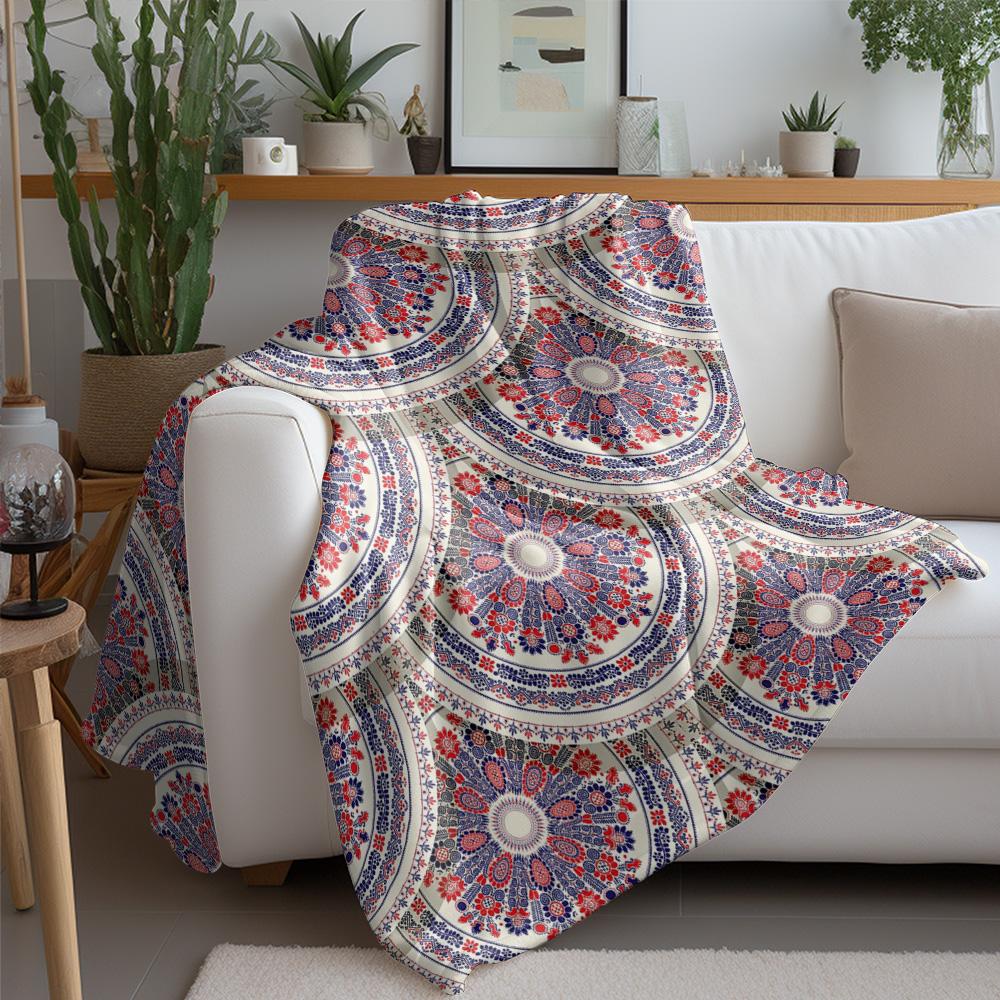 Bohemian Floral Paisley Pattern Blanket Throw Sofa Bed Cover Decorative Warm Cotton Quilt Bedspread