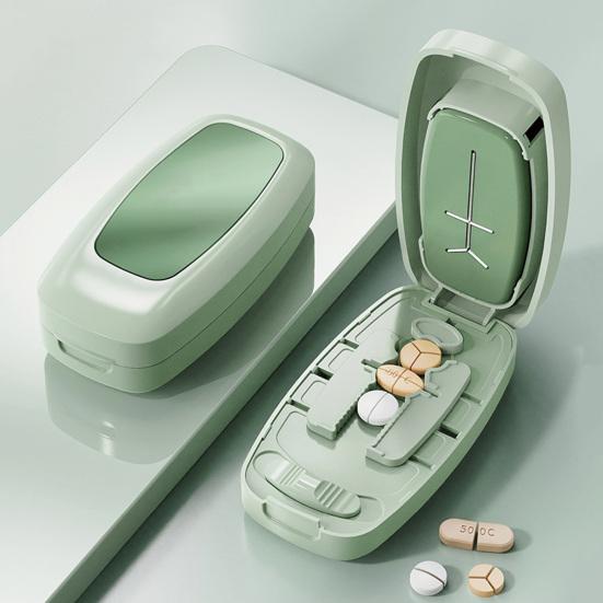 Портативный регулируемый нож для таблеток, разделитель таблеток 1/2 1/3 1/4 дюйма, точное центрирование для круглых и овальных таблеток, нарезка нескольких таблеток.