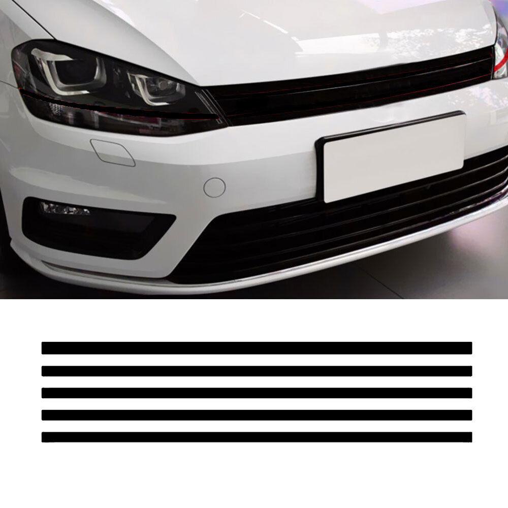 5Pcs Car Front Hood Grille Reflective Sticker Stripe for VW Golf 6 7 Tiguan Polo GTI Auto Exterior Styling Decoration Trim Decal