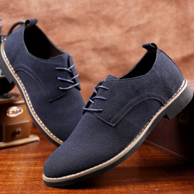 Fashion Male Suede Leather Classic Brogue Formal Shoes Men Dress Shoes Male Wedding Office Business Shoes 2024 Dfr4