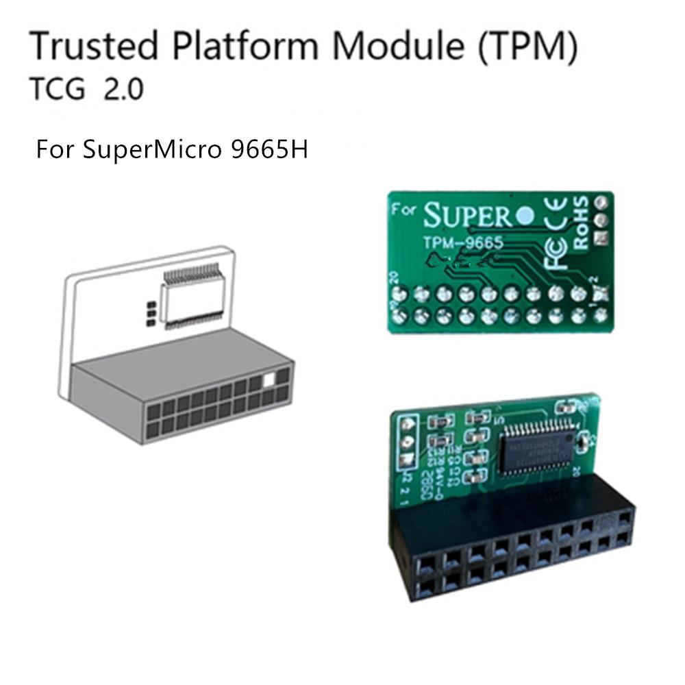 1 X 20Pin TPM 2.0 Module For SuperMicro AOM-TPM-9665H TCG 2.0 Technology