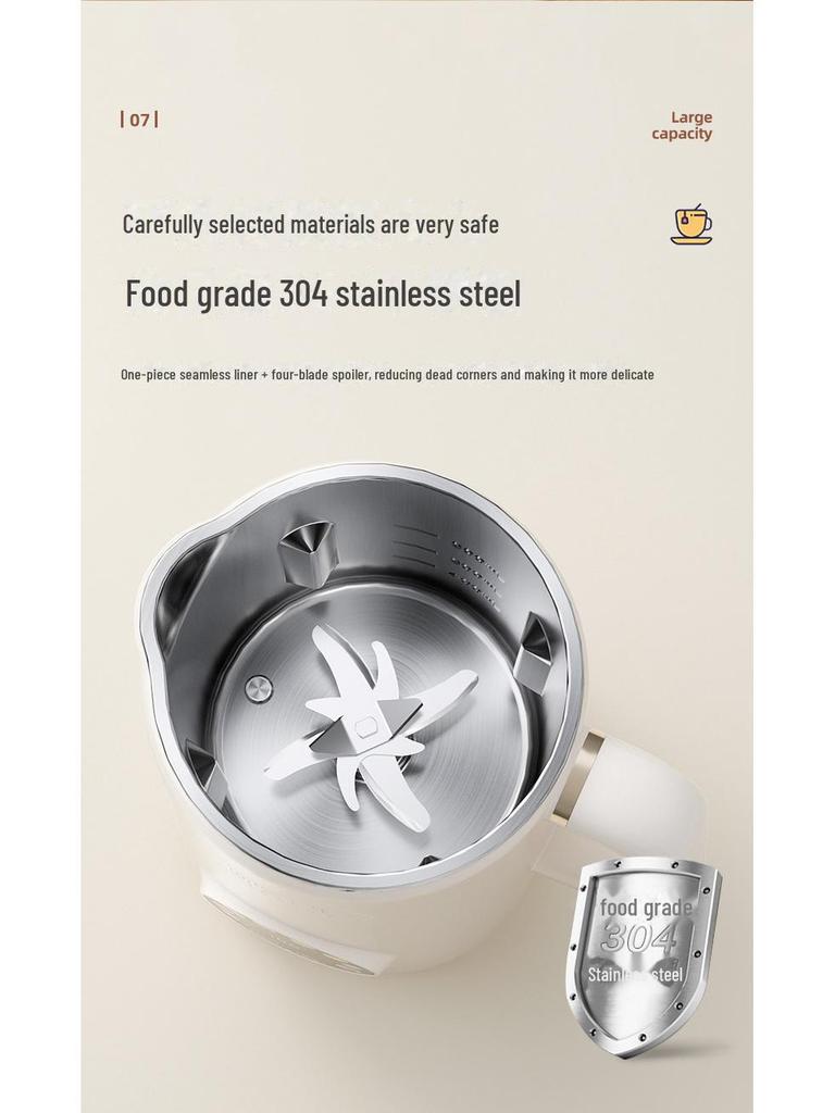 Многофункциональная портативная бесшумная соевая молоковарка с антипригарным покрытием и функцией отжима сока