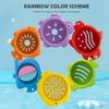 Toddler Stacking Bath Toys, Random Colors Cups Basket Summer Water Bathroom Beach Game Gifts for Boys and Girls Some Part Random