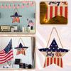 Independence Day Light With Light Five-pointed Star Pendant American Independence Day Wooden Door Decoration Tag