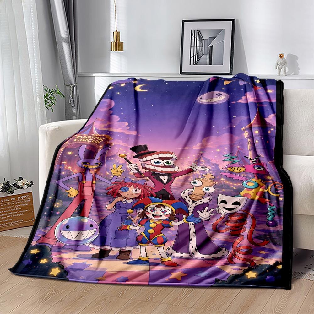 Digital Circus Blanket Soft Warm Cozy Great for Office Chair Picnics Couch Four Seasons Universal Modern Style Best Holiday Gift for Friends Family