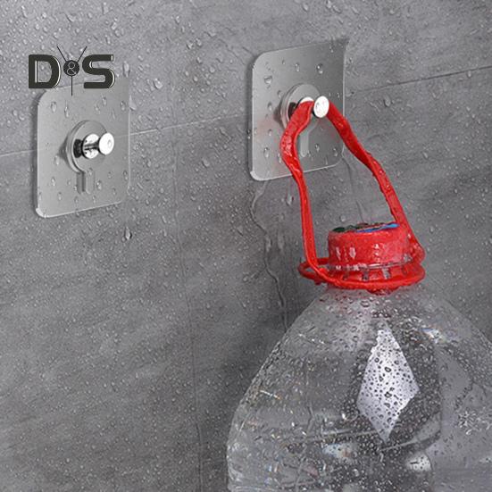 10Pcs Drill Free Adhesive Hooks Strong Load-bearing Waterproof Easy To Install Picture Hangers Wall Mount Screw Hooks