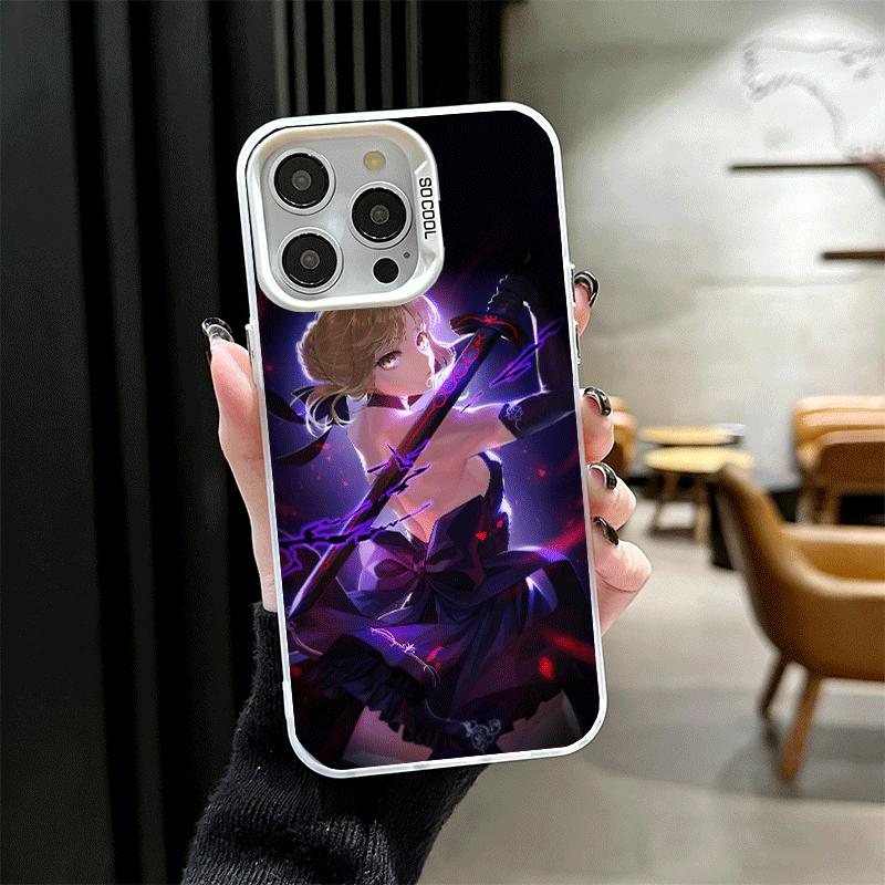 Чехол для телефона Fate Zero Stay Night Saber Ударопрочный для iPhone 17 Air 16 16E 15 Pro Max 14 Plus 13 Mini 12 Задняя крышка Противоударный Веселый