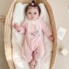 Newborn Cotton Romper: 2025 Spring Baby Jumpsuit, Girls' Long Sleeve Crawling Suit for Spring and Autumn.