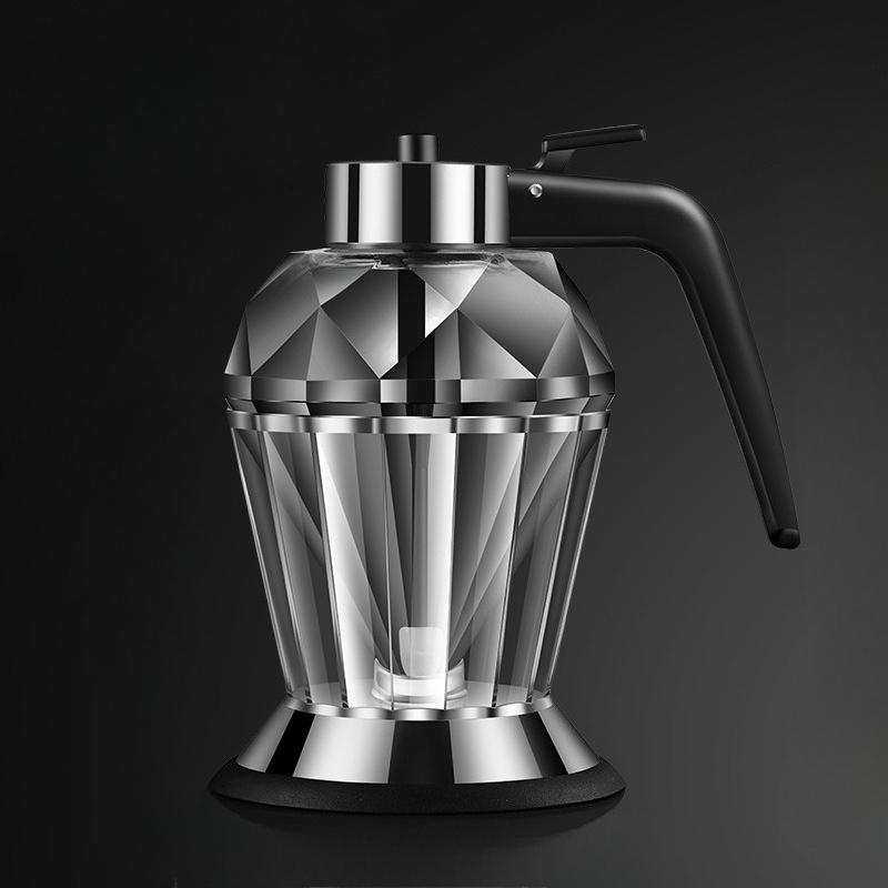 Диспенсер для оливкового масла из алмазного стекла с держателем, бутылка для оливкового масла, бутылка для масла и меда, кухонные принадлежности