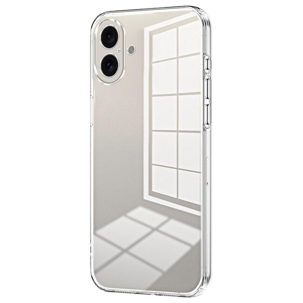 For iPhone 16 Case Electroplating Frame Soft TPU Phone Cover - Pink