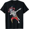 Dabbing Skeleton Pirate T Shirt Halloween Kids Jolly Roger T-Shirt
