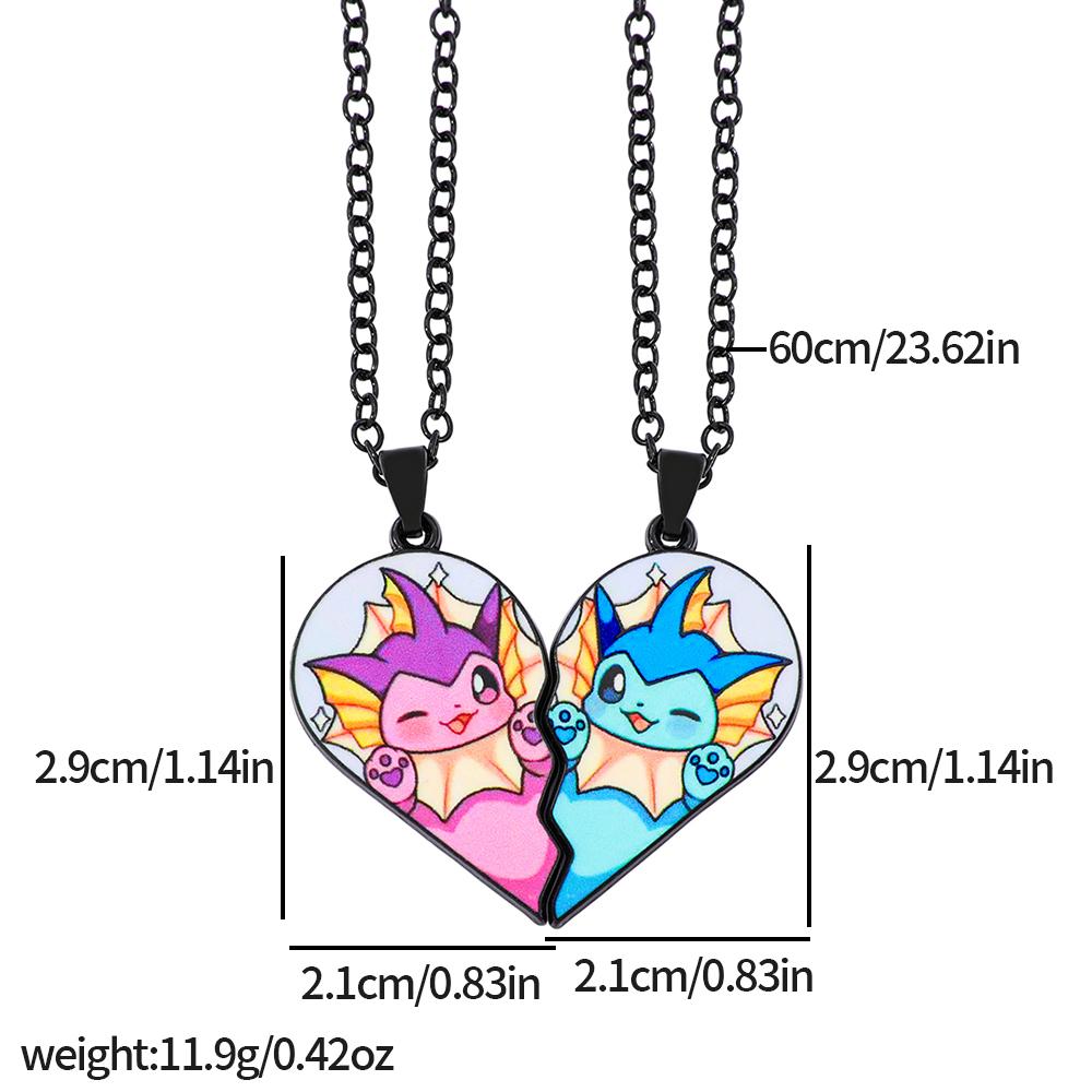 Pokemon Eevee Leafeon Vaporeon Flareon Espeon Sylveon Jolteon Glaceon Love Splicing Pendant Necklace