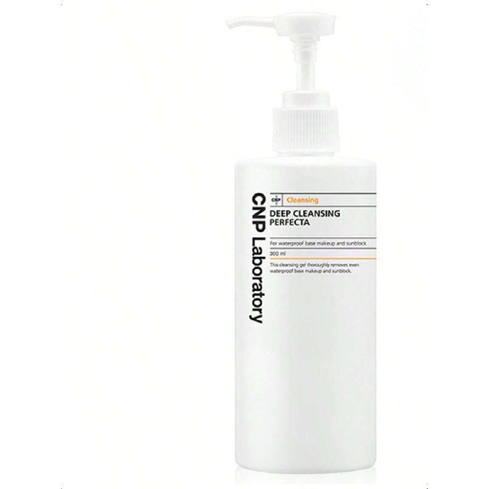 CNP Лаборатория Cha & Park Глубоко очищающий гель Perfecta 300 мл | Средство 2-в-1 для удаления масла и загрязнений Предотвращение черных точек Технология растворения макияжа