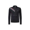 Letter Print Tennis Knit Stand Collar Jacket Men Jacket Dark-Blue A11M313501FNV