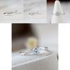 Stunning Women Cube Sea Blue Sapphire Engagement Ring Ideal For Romantic Moments