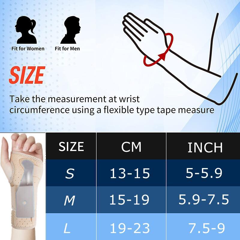 Wrist Support Breathable Absorb Sweat Carpal Tunnel Arthritis Protector Glove Relieve