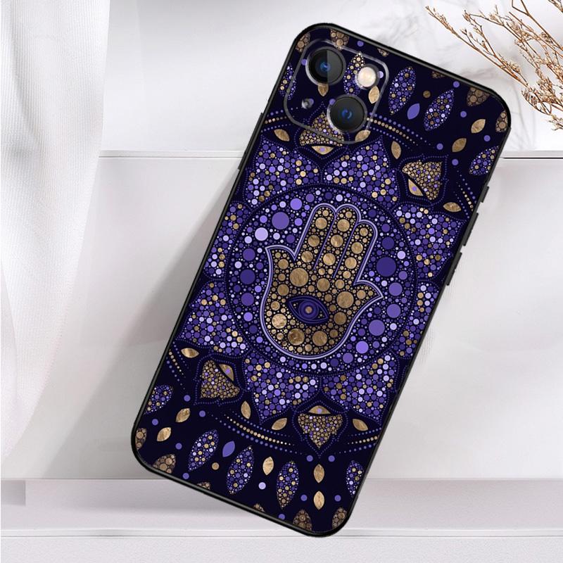 Hamsa Hand of Fatima Case For iPhone 14 13 12 11 16 15 Pro Max Mini Cover X XR XS 8 7 14 16 15 Plus Accessories