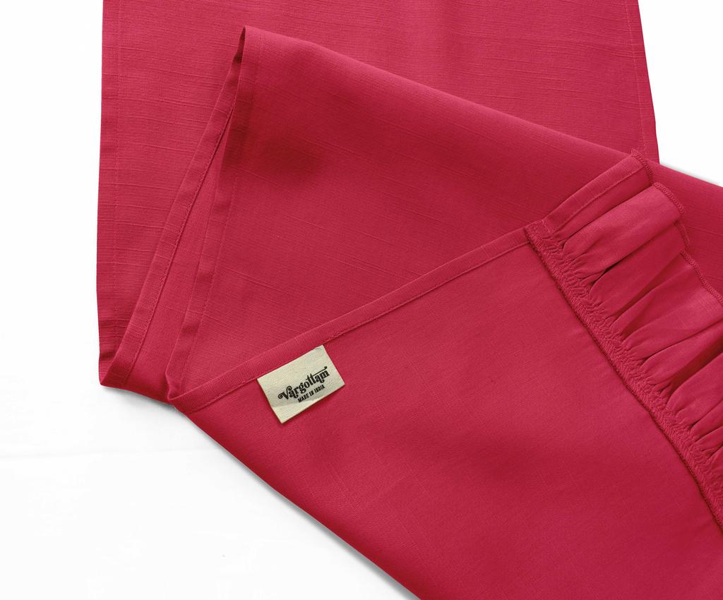 Vargottam Розовый домашний декор, стильная свадебная вечеринка, праздничный декор для сервировки стола, сплошная дорожка для стола с двойной оборкой - 14 x 108