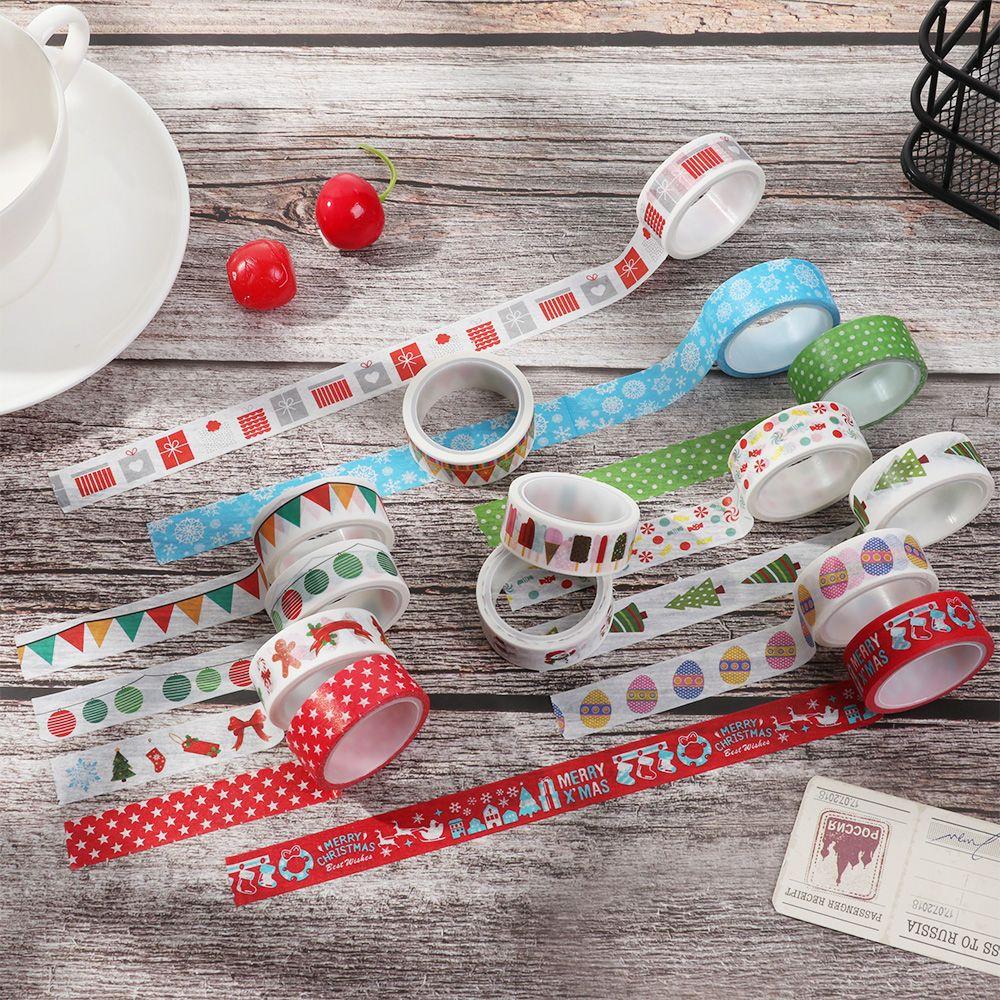 Sticker Scrapbooking Snow Deer Christmas Decor Tape Sticky Paper Masking Tape Christmas Tree