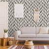 VEELIKE wallpaper in brown chevron - boho geometry for interiors