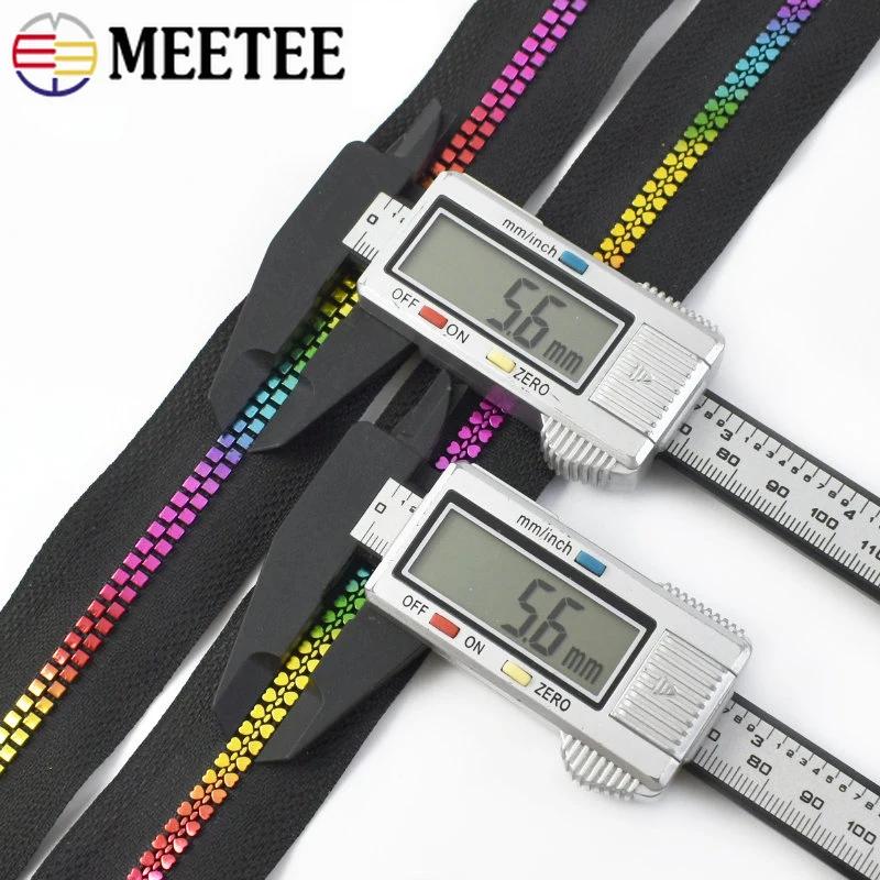 1/2 шт. Молния из смолы №5 15-80 см Открытый/Закрытый конец Автоматическая блокировка Молнии Радужные зубцы Молния Сумка Пальто Наборы для ремонта Молнии Швейные принадлежности