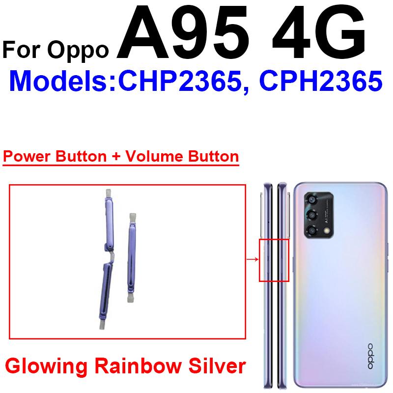 Кнопка питания и громкости для OPPO A93 A94 A95 4G 5G Кнопка включения/выключения Кнопки громкости вверх/вниз Боковые кнопки звука Шлейф Запасные части