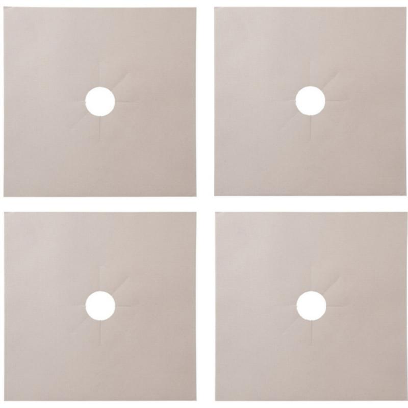 2/4 шт. многоразовые защитные чехлы для газовой плиты алюминиевая фольга защитная крышка для газовой плиты домашняя кухонная плита чистящая защитная накладка