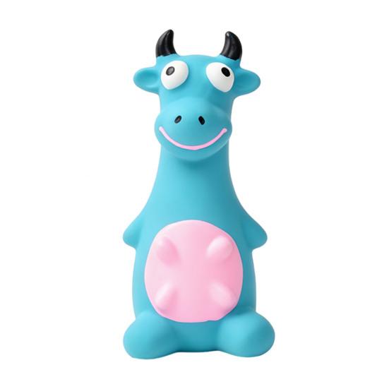 Indestructible Chew Toys for Dogs Latex Animal Dog Toy, Squeaky Cute Cartoon Massage Gums Cattle Sheep, Teeth Cleaning Toy Aggressive Chewers