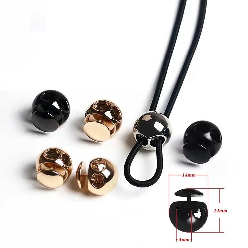 10 шт. креативные круглые фиксаторы для шнура золотистого цвета, металлические, регулируемые, с 2 отверстиями, аксессуары для шитья одежды