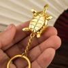 Брелок-черепаха денежная Счастливый сплав Брелок Привлекающий богатство Золотая черепаха Брелок Декоративный Однотонный Металлический Подвеска для ключей