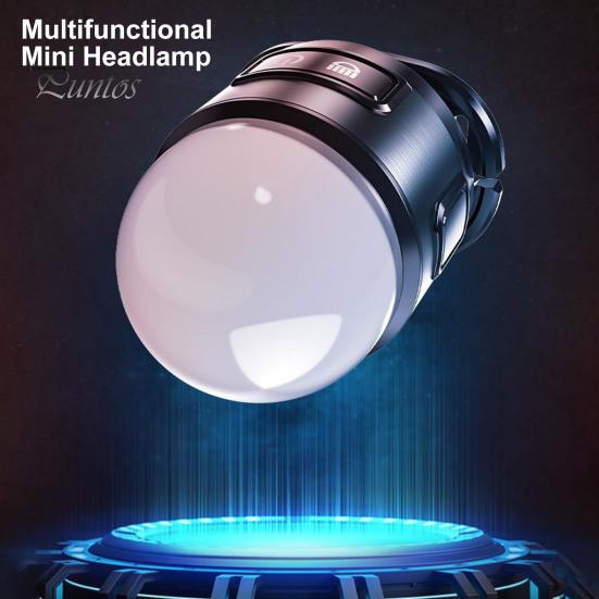 Светодиодный налобный фонарь Перезаряжаемый фонарик Высокий люмен Несколько режимов освещения Регулируемый водонепроницаемый налобный фонарь с громкой связью Светодиодный свет