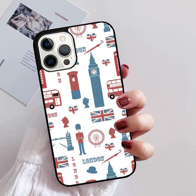 Лондонский Красный Автобус Биг-Бен Чехол для Телефона Для iPhone 17 Air 16 15 14 13 12 Pro Max Plus Max Чехол-Оболочка coque
