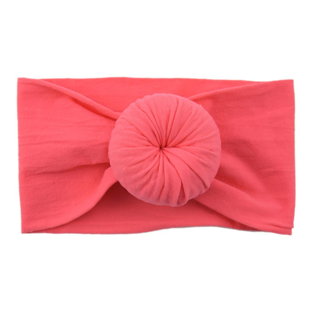 Детские головные уборы из нейлона, широкие детские аксессуары для волос, мягкие чулки с шариками, повязка на голову для малышей из нейлона, повязка на голову в виде пончика