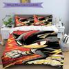 3pcs bedding set Sonic Hedgehog Includes 1 Comforter + 2 Pillowcases, Without Pillow Inserts, Soft Comfortable,a0910232