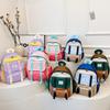 Trendy Color-block Nylon Backpack Cute And Playful Animal Pattern For School