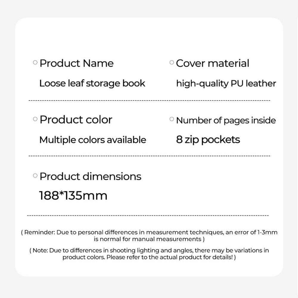 Macaron Money Organizer PU Leather Loose-leaf Notebook Durable Cash Saving Planner Planner