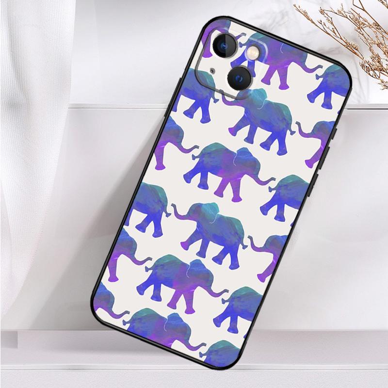 Милый чехол для телефона с изображением слоненка для iPhone 16 15 14 13 12 11 Pro Max Mini X XR XS Max 7 8 Plus задняя крышка