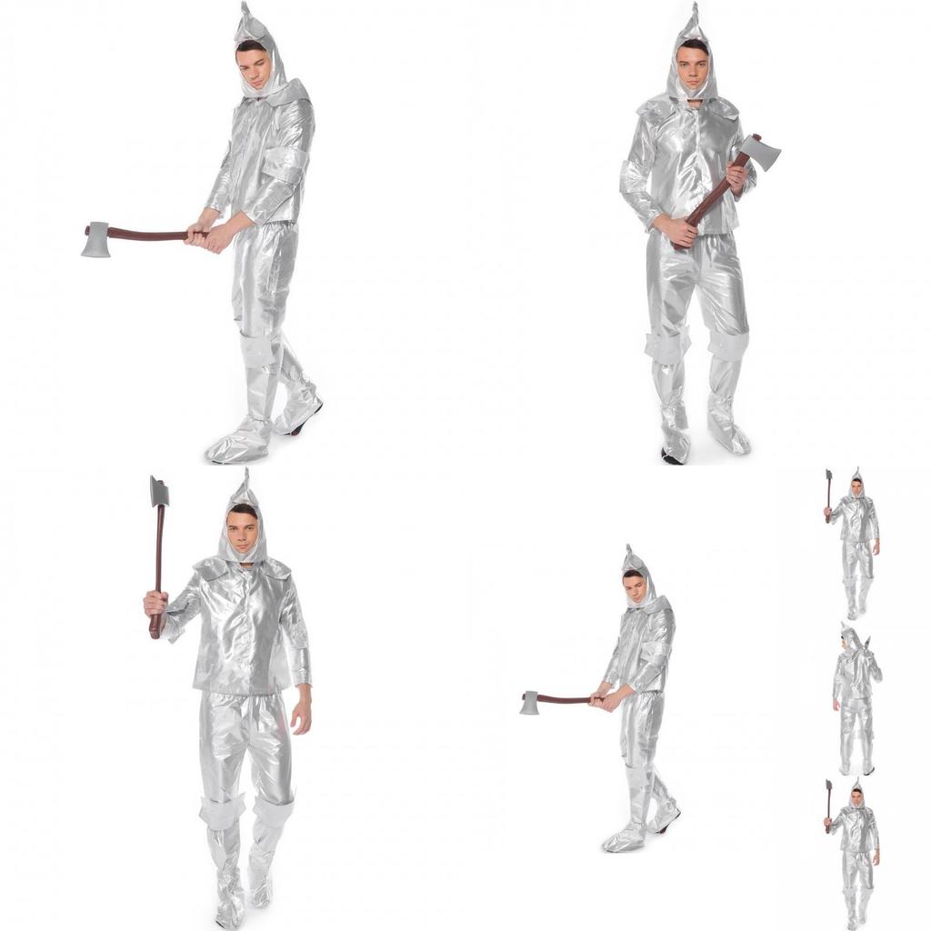 Взрослый мужской зеленый костюм Железного Дровосека из «Волшебника страны Оз» для косплея аниме-персонажа