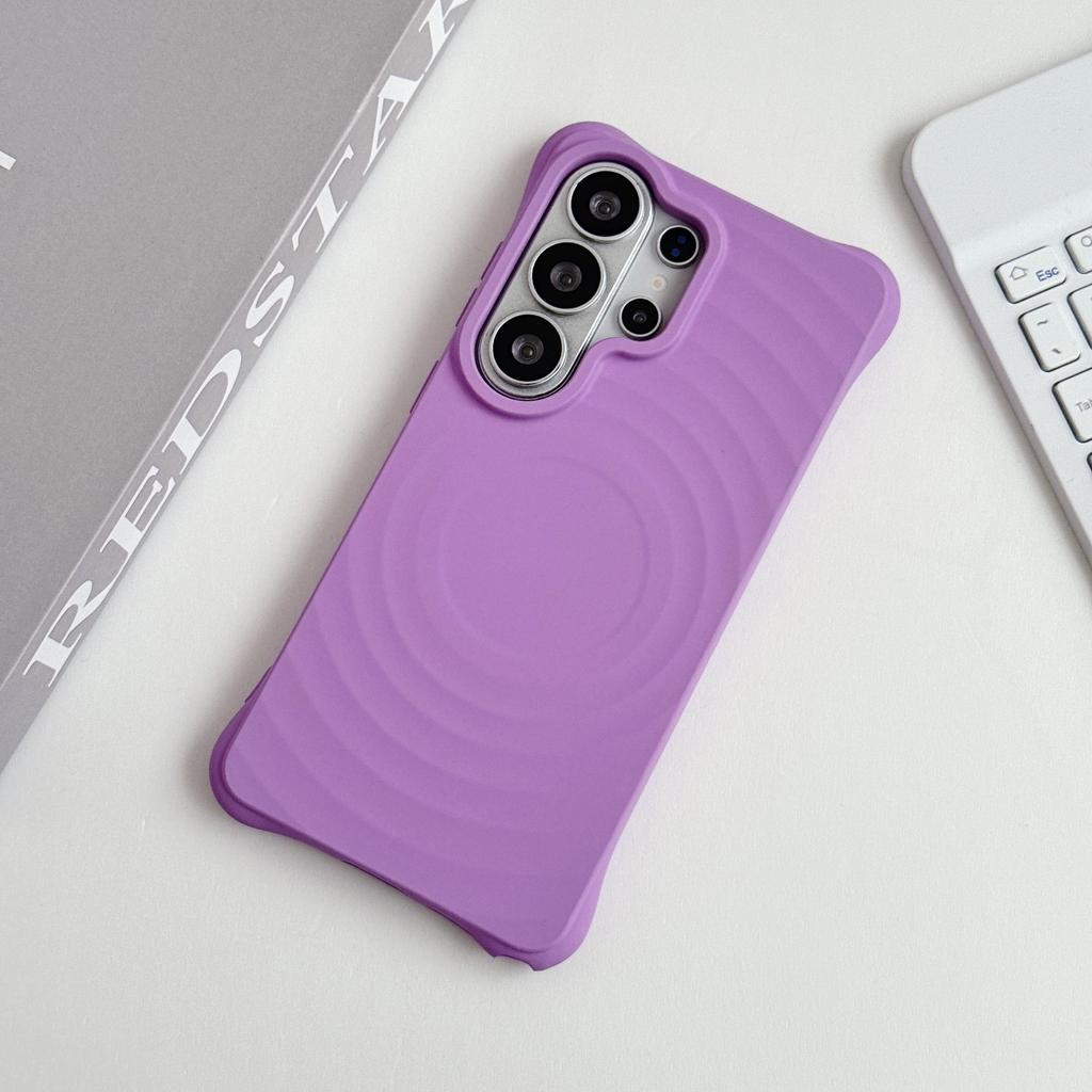 Силиконовый магнитный чехол с эффектом ряби на воде для телефона Samsung Galaxy S26 S2 S24 S23 Ultra Plus, мягкая крышка с поддержкой беспроводной зарядки