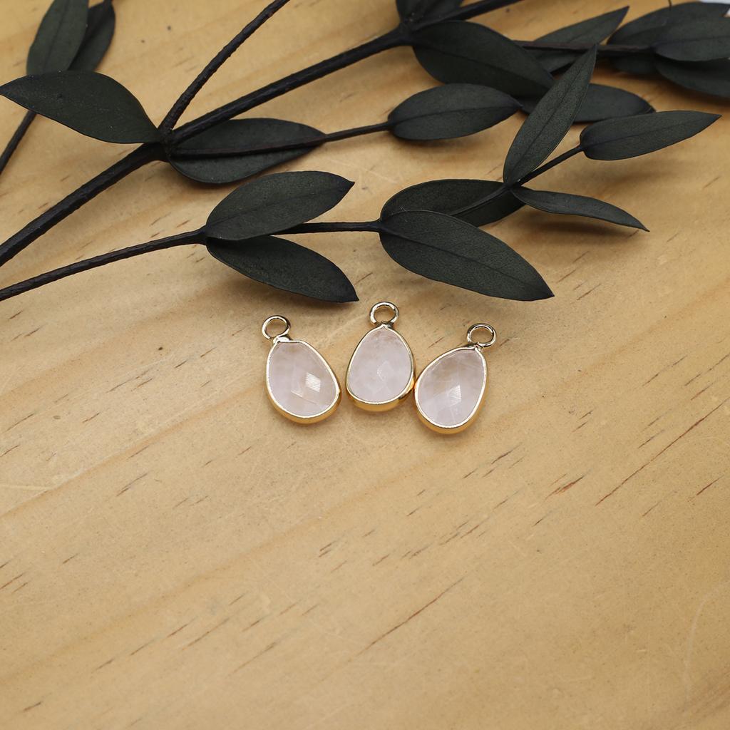 3 шт. небольшой кулон из натурального камня агаты/розовый кварц граненый кулон для изготовления ювелирных изделий DIY ожерелье серьги браслет аксессуар