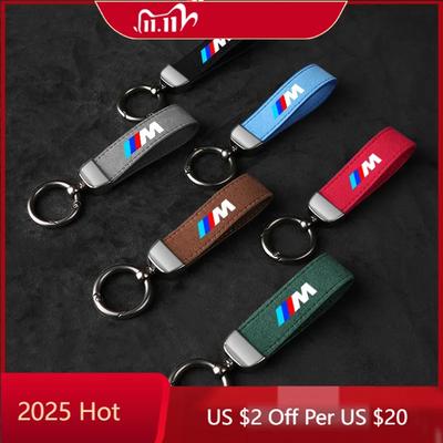 Горячий 2025 Автомобильный Замшевый Брелок Кожаный Брелок Для BMW M Power Performance M3 M5 X1 X3 X5 X6 E46 E39 Автомобильный Ремешок Для Ключей Поясная Сумка K