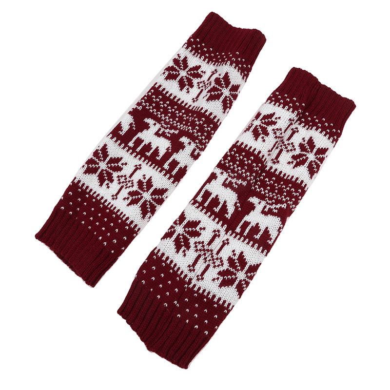 Рождественские носки для ботинок, женские зимние гетры, эластичные, до щиколотки, с напуском, терможенские вязаные гетры со снежинками