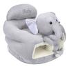 Infant Support Seat Soft Plush PP Cotton Cute Cartoon Animal Baby Sit Up Chair for Home Dark Gray Elephant