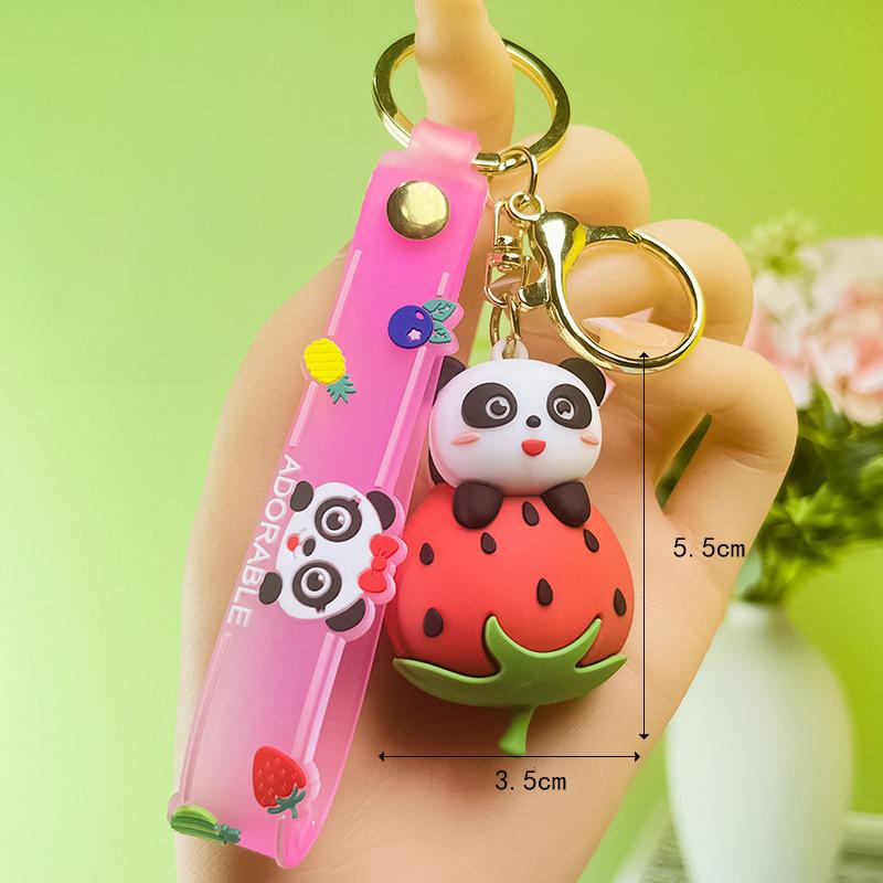 Милый мультяшный брелок панда силиконовый кукла-животное брелок сумка подвески