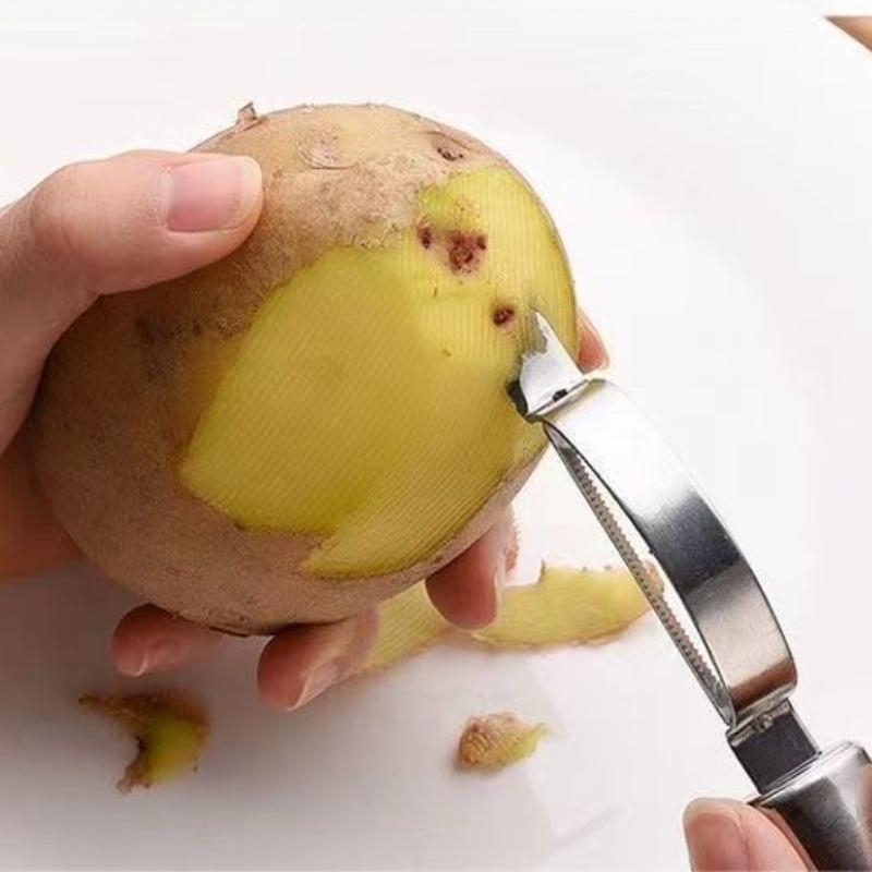 Овощечистка высокого качества Кухонные аксессуары Инструменты для приготовления пищи Овощечистка из нержавеющей стали 304 17 см Многофункциональная овощечистка для картофеля Двойная строгалка-терка
