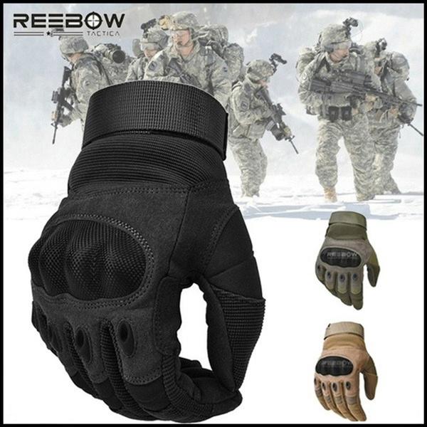 Military Hard Knuckle Tactical Gloves Motorcycle Gloves Motorbike ATV Riding Army Combat Full Finger Gloves for Men Airsoft